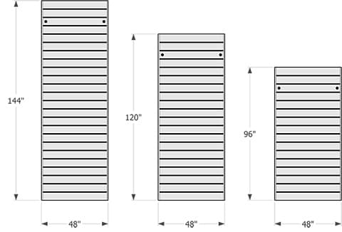 sectional size